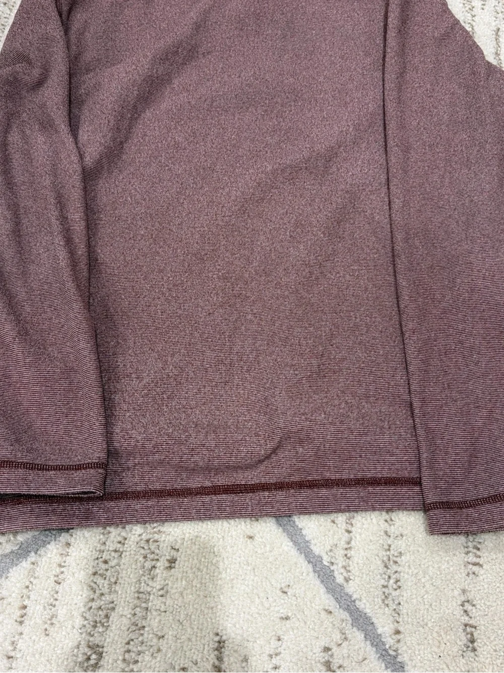 The North Face Mens Size L Maroon w/Orange Accents Quarter Zip Fleece Pullover